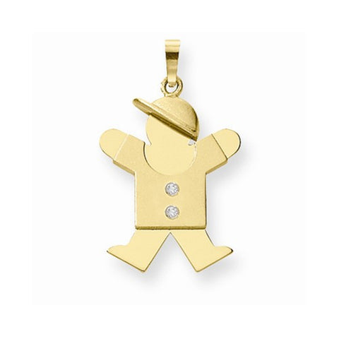 14k Gold AA Diamond kid Pendant, Pretty Pendants for Necklace