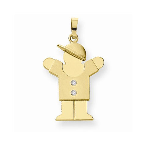 14k Gold AA Diamond Kid Pendant, Gorgeous Pendants for Necklace