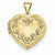 14k Gold Domed Heart Locket