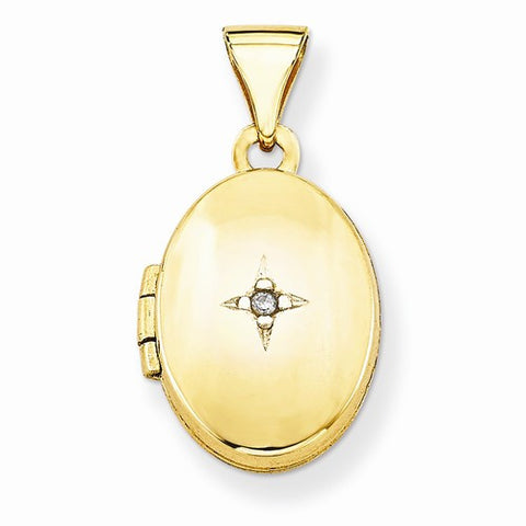 14k Gold Diamond Locket