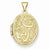 14k Gold Domed Oval Locket