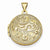 14k Gold 20mm Round Fully Scroll Hand Engraved Locket