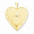 14k Gold 20mm Diamond Set Cross Heart Locket