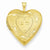 14k Gold 20mm Cross w/ Diamond Cut Heart Locket