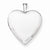 14k Gold 20mm White Gold Plain Polished Heart Locket