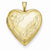 14k Gold 20mm Side Swirl Heart Locket