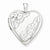 14k Gold 20mm White Gold Side Swirl Heart Locket