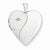 14k Gold 20mm White Gold Polished Satin w/ Diamond Heart Locket