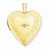 14k Gold 20mm Side Swirls w/ Diamond Heart Locket