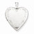 14k Gold 20mm White Gold Flower Vine Border Heart Locket