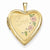 14k Gold 20mm Enamel Flowers Love Heart Locket