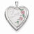 14k Gold 20mm White Gold Enamel Flowers Love Heart Locket