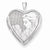 14k Gold 20mm White Gold Mother and Child Heart Locket