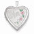 14k Gold 20mm White Gold Enamel Flowers Mom Heart Locket