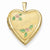 14k Gold 20mm Enamel Flowers Grandma Heart Locket