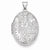 14k White Gold Scroll Oval Locket