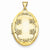 14k Gold 26mm Oval Floral Scroll Border Locket