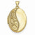 14k Gold 26mm Oval 1/2 Hand Engraved Locket