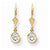 14k Yellow Gold 5mm Cubic Zirconia Leverback Earrings