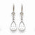 14k White Gold 8x5mm Pear Cubic Zirconia Leverback Earrings