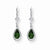 14k White Gold 8x5mm Pear Mount St. Helens leverback Earring, Jewelry Earrings