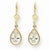 14k Yellow Gold 9x6mm Pear Cubic Zirconia Leverback Earrings