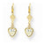 14k Yellow Gold 5mm Heart Cubic Zirconia Earrings