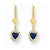 14k Yellow Gold 5mm Heart Tanvorite Earring, Jewelry Earrings