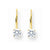 14k Yellow Gold 5mm Cubic Zirconia Leverback Earrings