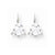 14k White Gold 7mm Trillion Cubic Zirconia Leverback Earrings