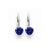 14k White Gold 5mm Heart Tanvorite Earring, Jewelry Earrings