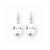 14k White Gold 5mm Princess Cut Cubic Zirconia Leverback Earring, Jewelry Earrings