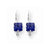 14k White Gold 5mm Princess Cut Tanvorite leverback Earring, Jewelry Earrings