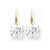 14k Yellow Gold 7mm Princess Cut Cubic Zirconia Leverback Earrings