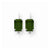 14k White Gold 7x5mm Emerald Cut Mount St. Helens Earring, Jewelry Earrings