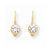 14k Yellow Gold 5mm Cubic Zirconia Leverback Earrings