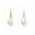 14k Yellow Gold 4mm Cubic Zirconia Leverback Earrings