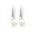 14k White Gold 4.5mm Pearl Leverback Earrings