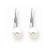 14k White Gold 6mm Pearl Leverback Earrings