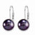 14k Yellow Gold Black Pearl Diamond leverback Earrings