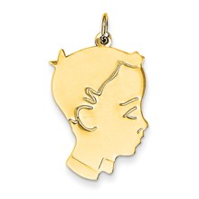 14k Gold Boy Head Charm hide-image