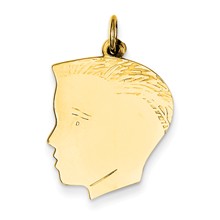 14k Gold Boy Head Charm hide-image