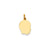 Plain Small .027 Gauge Facing Right Engravable Boy Head Charm in 14k Gold