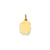 Plain Small .011 Gauge Facing Right Engravable Girl Head Charm in 14k Gold