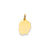 Plain Small .027 Gauge Facing Left Engravable Boy Head Charm in 14k Gold