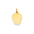 Plain Medium .027 Gauge Facing Right Engravable Boy Head Charm in 14k Gold