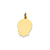 Plain Medium .018 Gauge Facing Left Engravable Boy Head Charm in 14k Gold