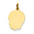 10k Yellow Gold Plain Medium .013 Gauge Facing Left Engravable Boy Head Charm hide-image