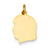 10k Yellow Gold Plain Medium .013 Gauge Facing Left Engravable Girl Head Charm hide-image