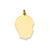 Plain Medium .009 Gauge Facing Right Engravable Boy Head Charm in 14k Gold